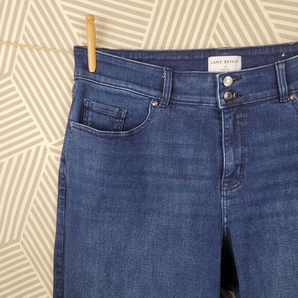 Lane Bryant Wide Leg Jeans Plus 18 Long High Rise Tighter Tummy Control Tall - Picture 2 of 8